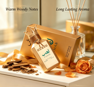 100ml Mens Woody Scent Perfume Spray Elegant Luxury Crown Design Eau de Parfum, Long Lasting Fragrance for Male Daily & Formal Occasions Gift Box