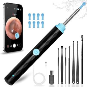 Ear Wax Removal, Ear Wax Removal Tool Camera Builtin 1296P (Option: BLACK)