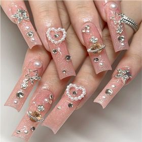 24 PCS Planet Diamond Star Nail Art (Option: Pink)