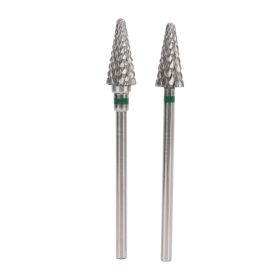 2pcs Nail Drill Bits Set Tungsten Carbide Nail Drill Bits Nail Grinding Head For Manicure Grinding And Nail Gel Removal (Option: Default)