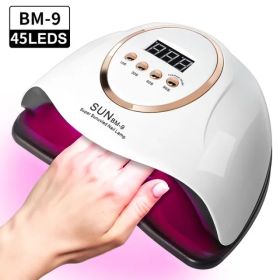 UV LED Nail Lamp,280W Nail Curing Lamps For Gel Polish With Automatic Sensor 4 Timer Setting,Led Nail Dryer, Professional Nail Art Drying Tools F (Option: White)